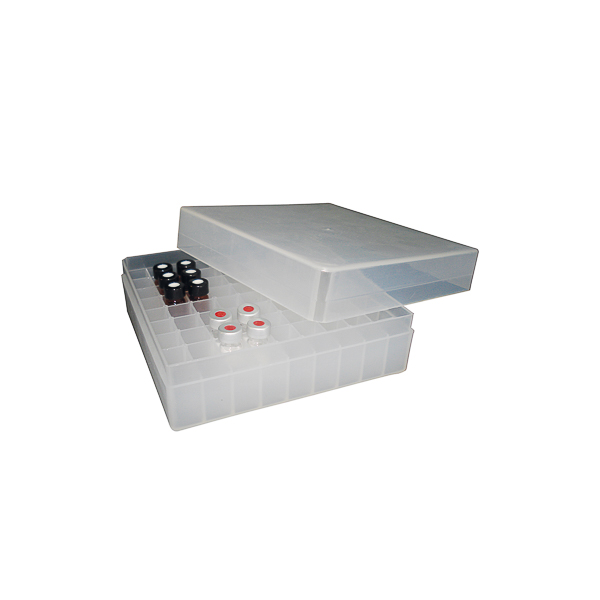 Caja de plástico congelable para criotubos y viales